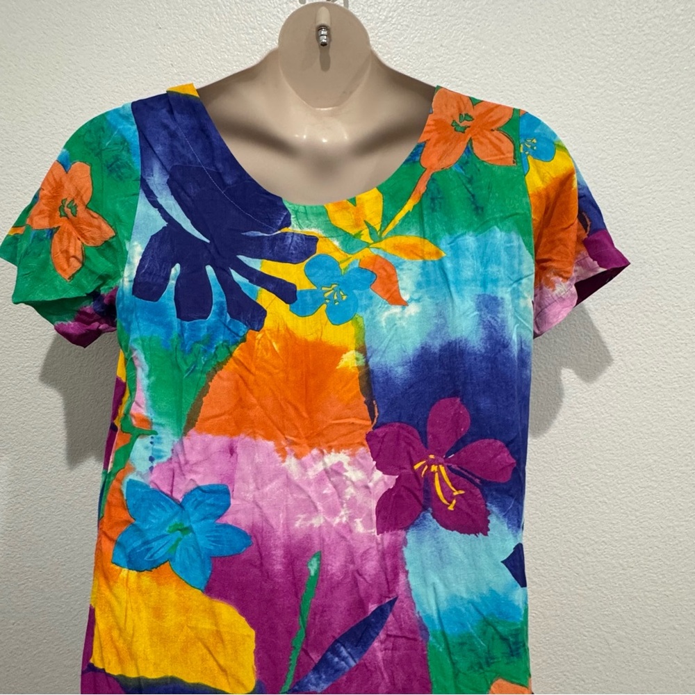 Jams World Blue Green Ruffled Mini Dress - Picture 5 of 7